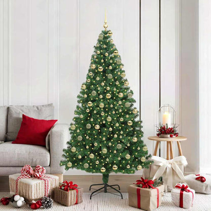 vidaXL Artificial Christmas Tree with 300 LEDs with Stand Green 180 cm