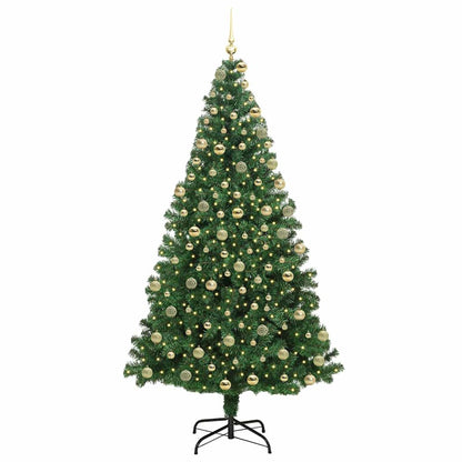 vidaXL Artificial Christmas Tree with 300 LEDs with Stand Green 180 cm