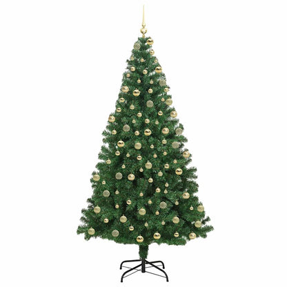vidaXL Artificial Christmas Tree with 300 LEDs with Stand Green 180 cm