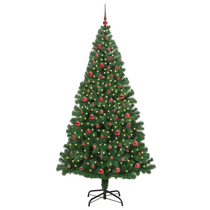 vidaXL Artificial Christmas Tree with 300 LEDs with Stand Green 210 cm