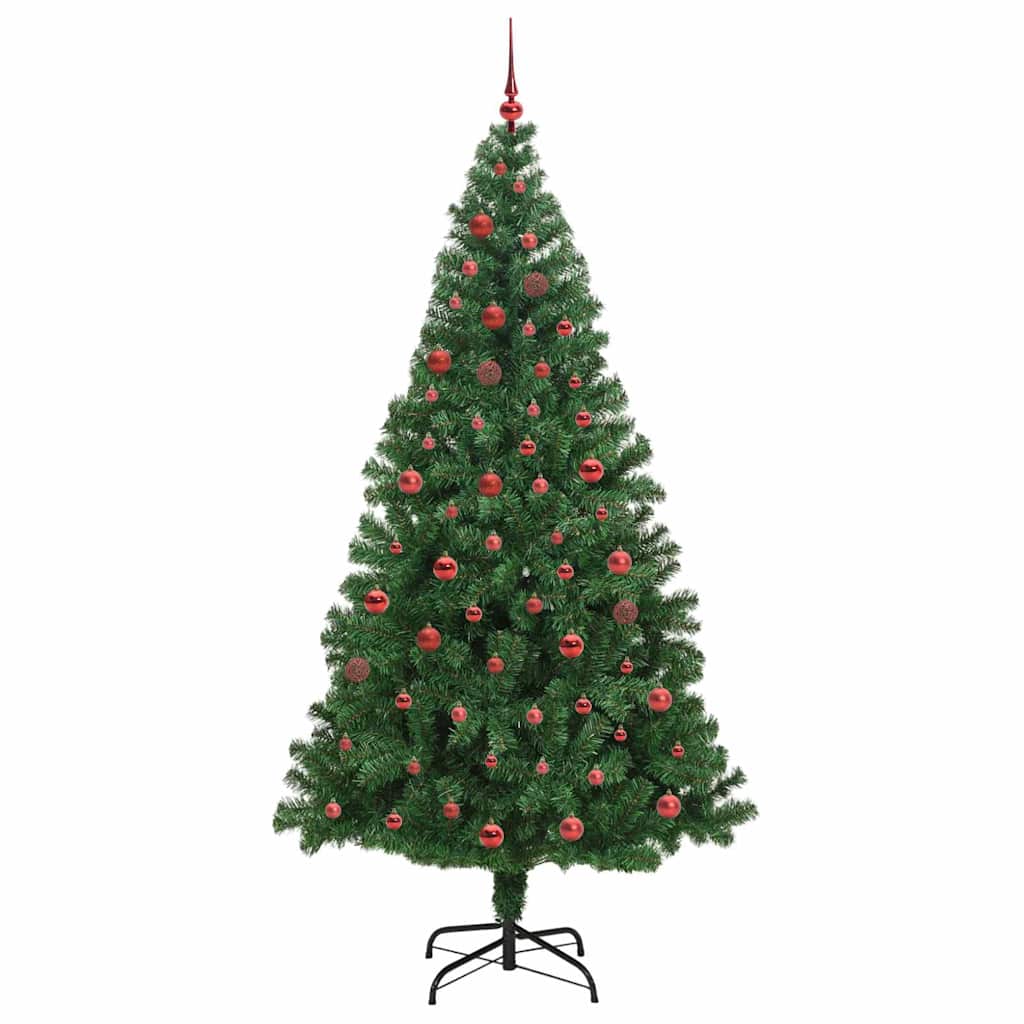vidaXL Artificial Christmas Tree with 300 LEDs with Stand Green 210 cm