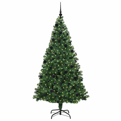 vidaXL Artificial Christmas Tree with 300 LEDs with Stand Green 210 cm