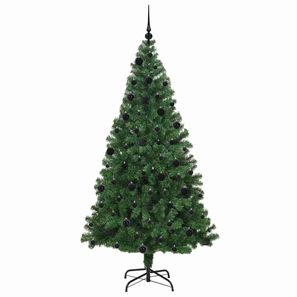 vidaXL Artificial Christmas Tree with 300 LEDs with Stand Green 210 cm