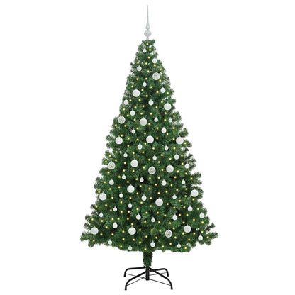 vidaXL Artificial Christmas Tree with 300 LEDs with Stand Green 210 cm
