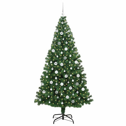 vidaXL Artificial Christmas Tree with 300 LEDs with Stand Green 210 cm