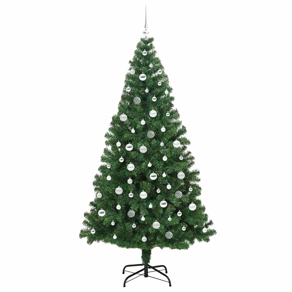 vidaXL Artificial Christmas Tree with 300 LEDs with Stand Green 210 cm