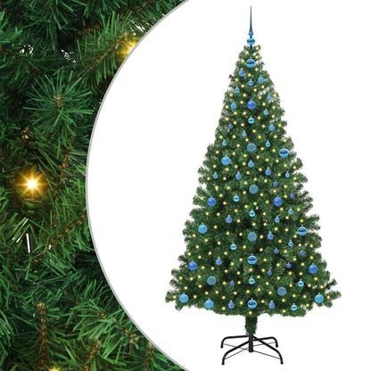 vidaXL Artificial Christmas Tree with 300 LEDs with Stand Green 210 cm