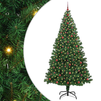 vidaXL Artificial Christmas Tree with 300 LEDs with Stand Green 240 cm