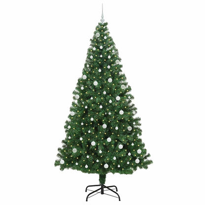 vidaXL Artificial Christmas Tree with 300 LEDs with Stand Green 240 cm
