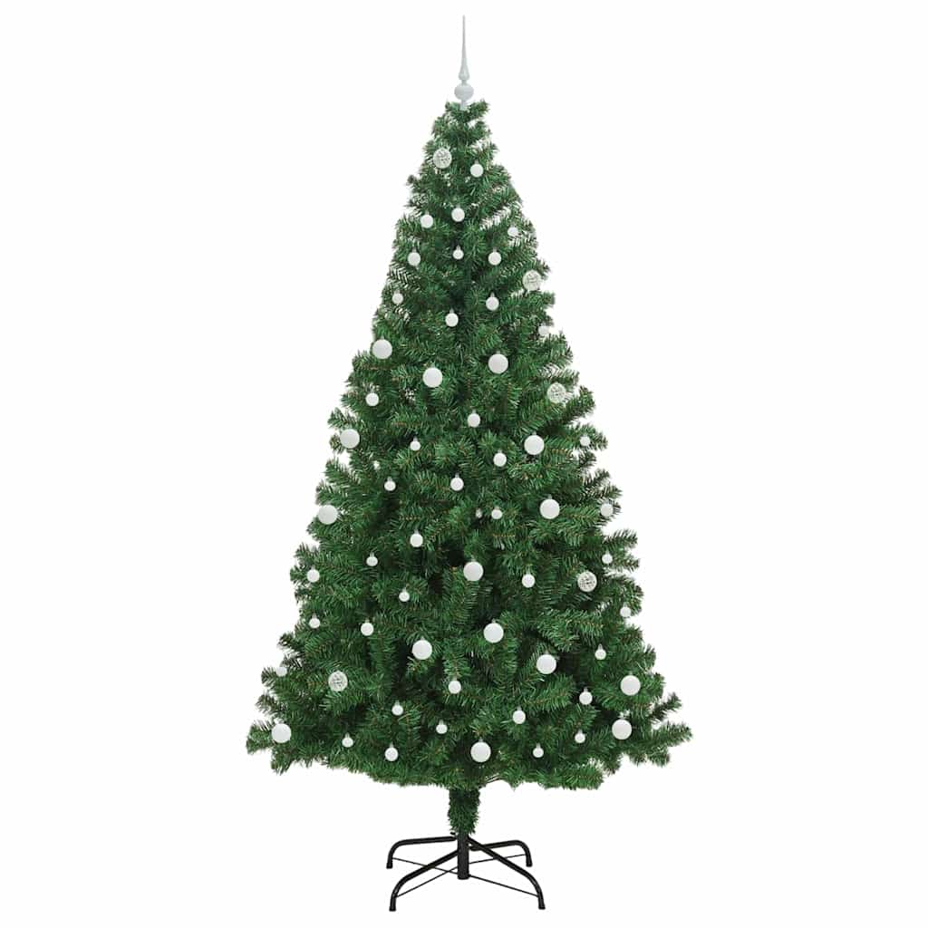 vidaXL Artificial Christmas Tree with 300 LEDs with Stand Green 240 cm