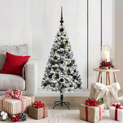 vidaXL Artificial Christmas Tree with 150 LEDs with Stand White 120 cm