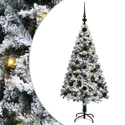 vidaXL Artificial Christmas Tree with 150 LEDs with Stand White 120 cm
