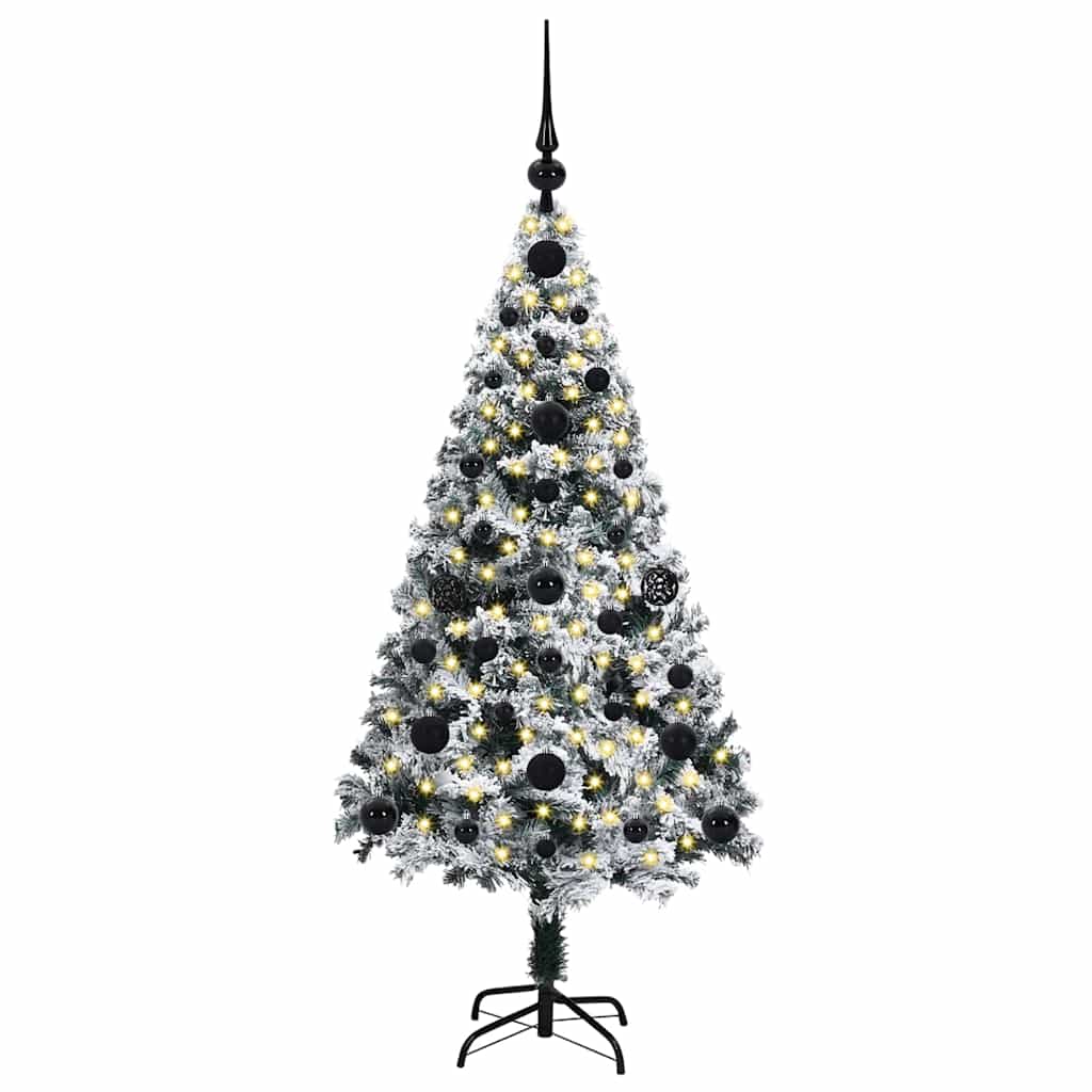 vidaXL Artificial Christmas Tree with 150 LEDs with Stand White 120 cm