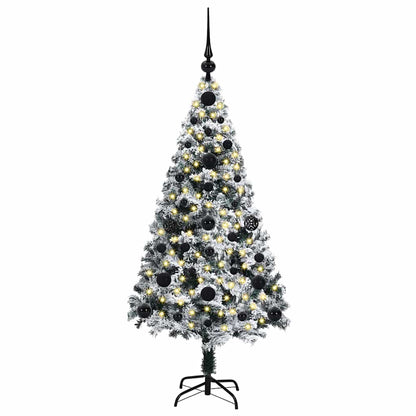 vidaXL Artificial Christmas Tree with 150 LEDs with Stand White 120 cm