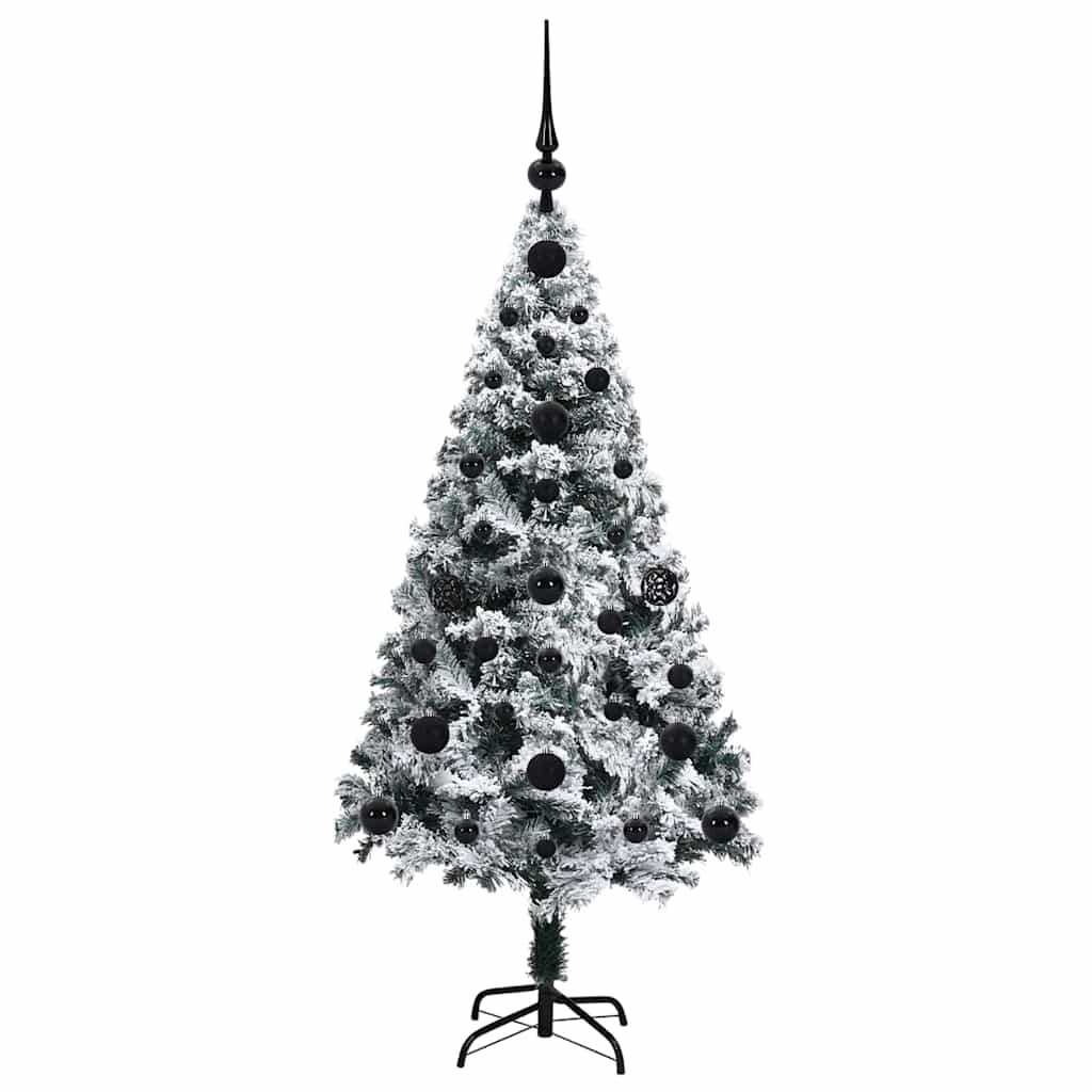 vidaXL Artificial Christmas Tree with 150 LEDs with Stand White 120 cm