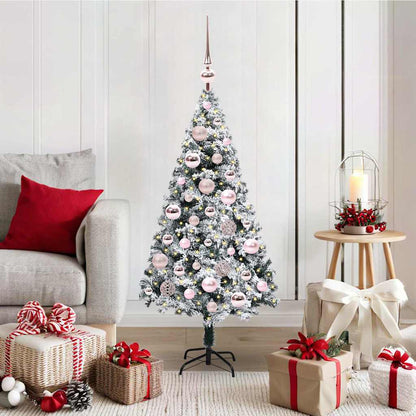 vidaXL Artificial Christmas Tree with 150 LEDs with Stand White 120 cm
