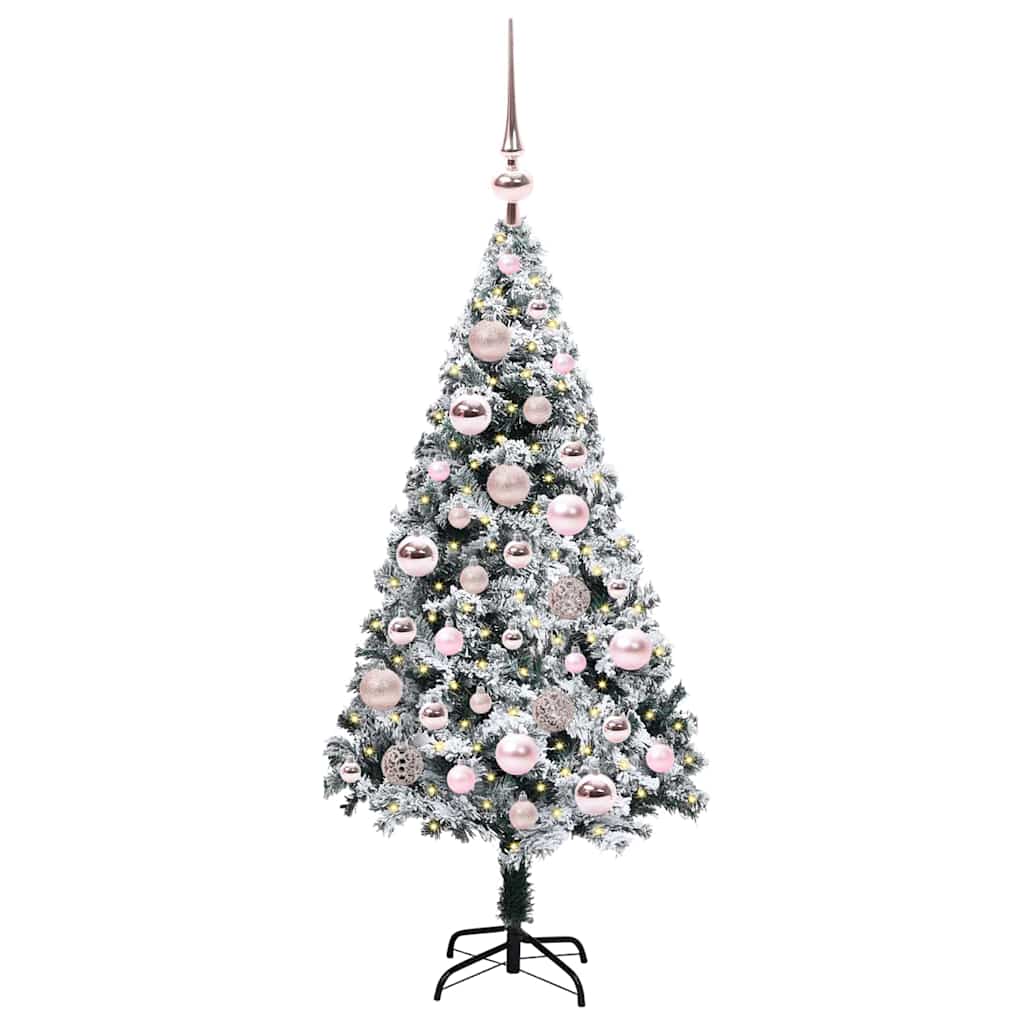 vidaXL Artificial Christmas Tree with 150 LEDs with Stand White 120 cm