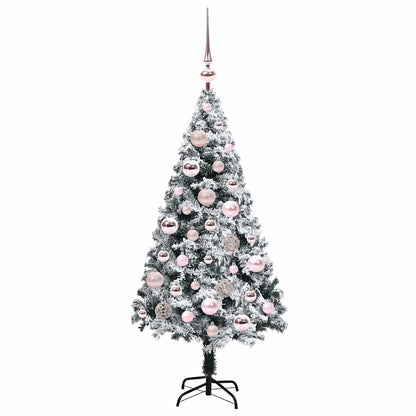 vidaXL Artificial Christmas Tree with 150 LEDs with Stand White 120 cm