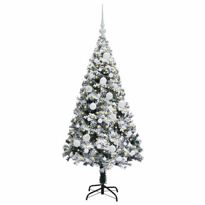 vidaXL Artificial Christmas Tree with 150 LEDs with Stand White 120 cm