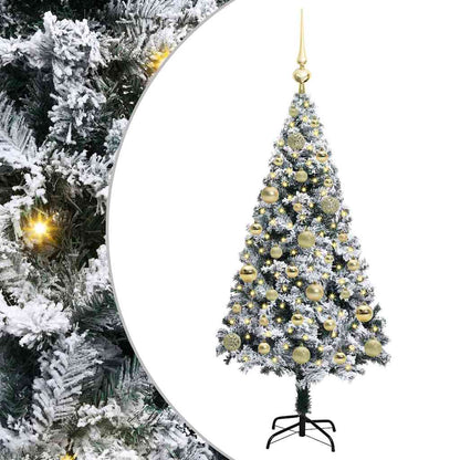 vidaXL Artificial Christmas Tree with 150 LEDs with Stand White 120 cm