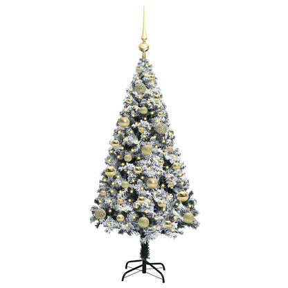 vidaXL Artificial Christmas Tree with 150 LEDs with Stand White 120 cm