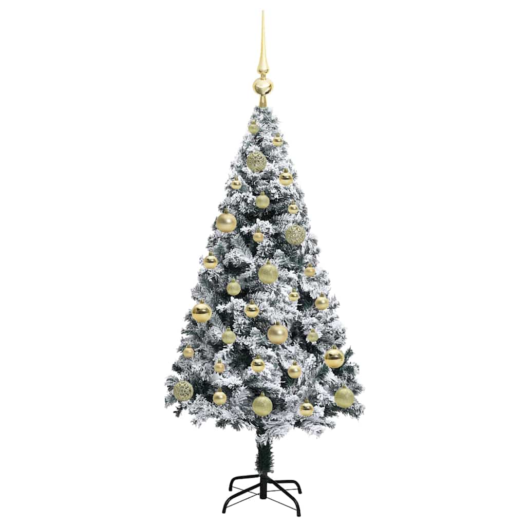 vidaXL Artificial Christmas Tree with 150 LEDs with Stand White 120 cm