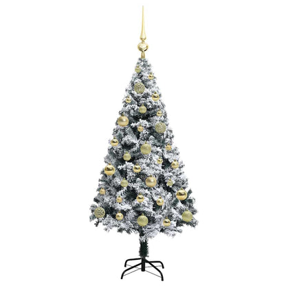 vidaXL Artificial Christmas Tree with 150 LEDs with Stand White 120 cm