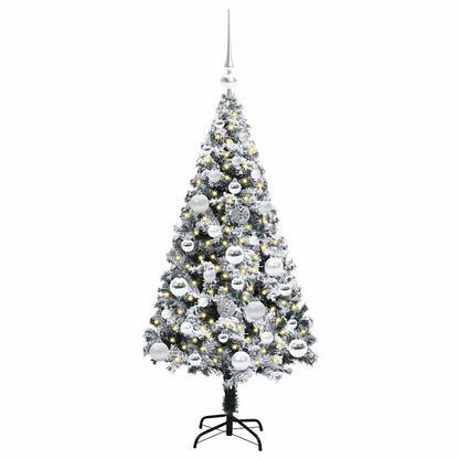 vidaXL Artificial Christmas Tree with 150 LEDs with Stand White 120 cm