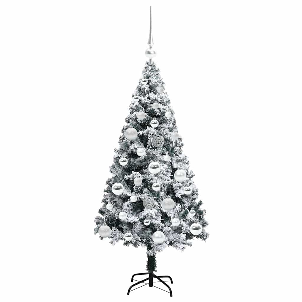 vidaXL Artificial Christmas Tree with 150 LEDs with Stand White 120 cm