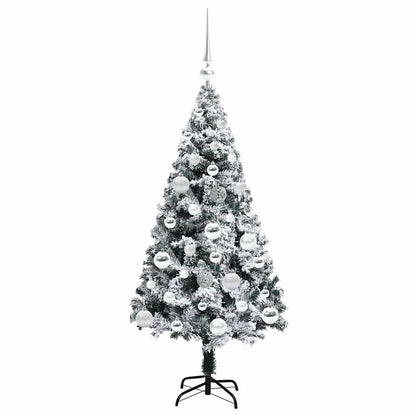 vidaXL Artificial Christmas Tree with 150 LEDs with Stand White 120 cm