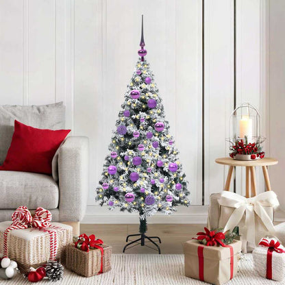 vidaXL Artificial Christmas Tree with 150 LEDs with Stand White 120 cm