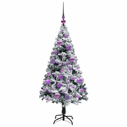 vidaXL Artificial Christmas Tree with 150 LEDs with Stand White 120 cm