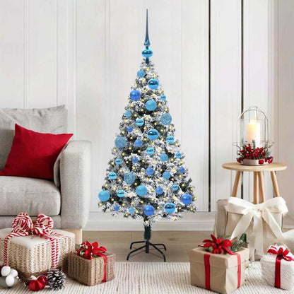 vidaXL Artificial Christmas Tree with 150 LEDs with Stand White 120 cm