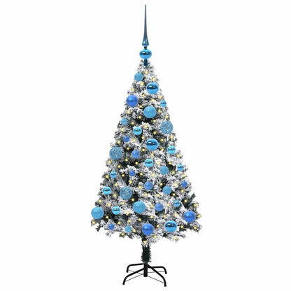 vidaXL Artificial Christmas Tree with 150 LEDs with Stand White 120 cm