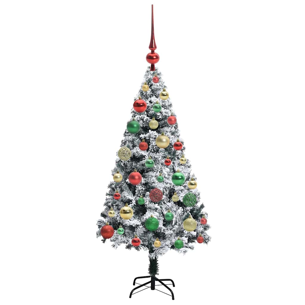 vidaXL Artificial Christmas Tree with 150 LEDs with Stand White 120 cm