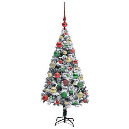 vidaXL Artificial Christmas Tree with 150 LEDs with Stand White 120 cm