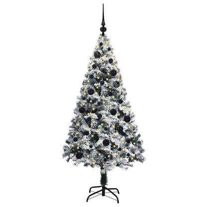 vidaXL Artificial Christmas Tree with 150 LEDs with Stand White 150 cm