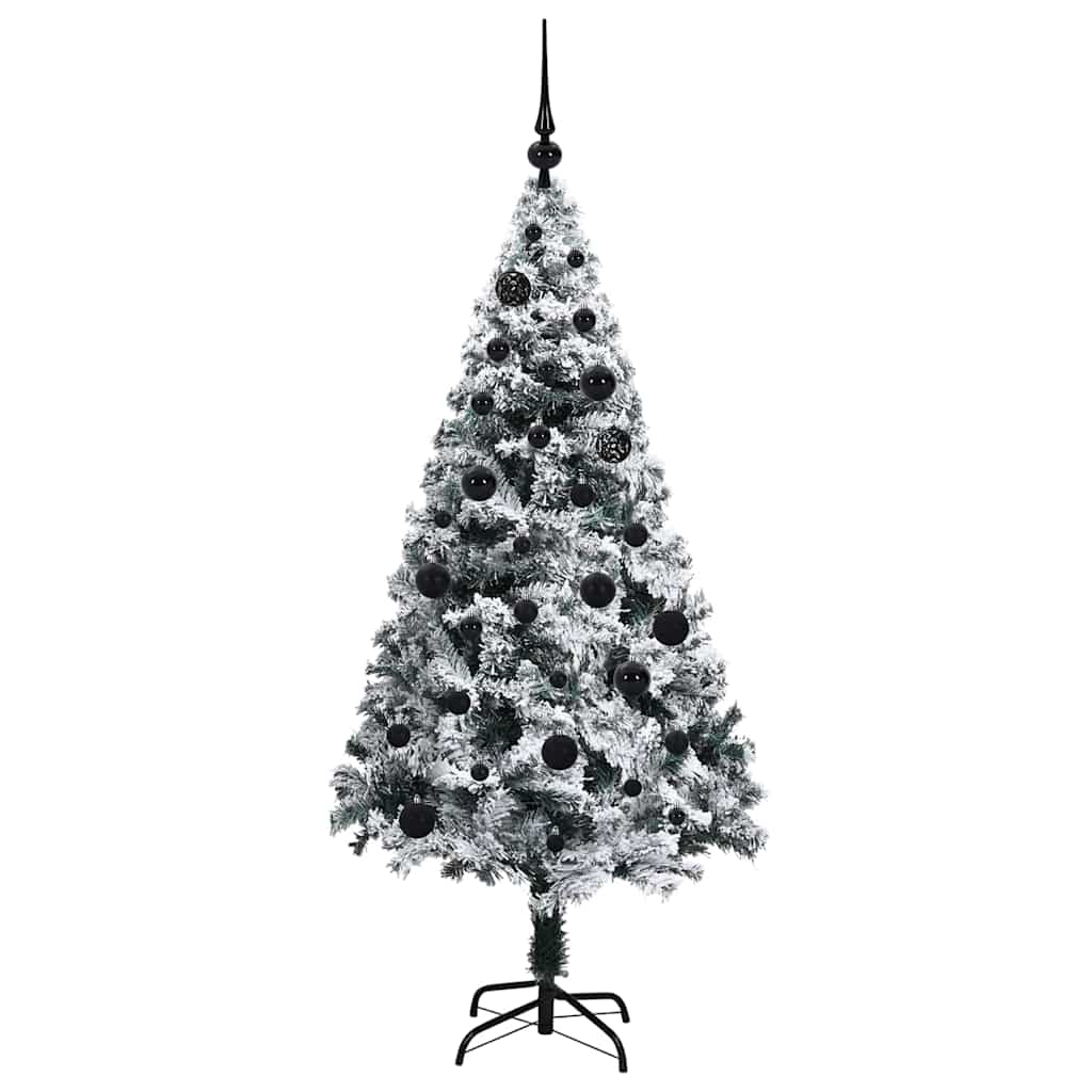 vidaXL Artificial Christmas Tree with 150 LEDs with Stand White 150 cm