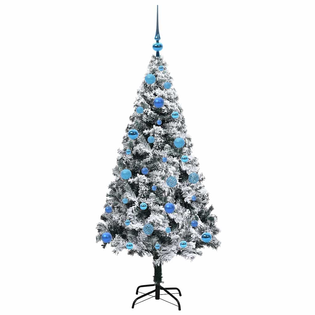 vidaXL Artificial Christmas Tree with 150 LEDs with Stand White 150 cm