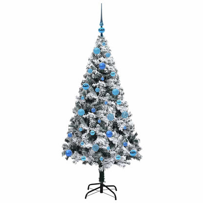 vidaXL Artificial Christmas Tree with 150 LEDs with Stand White 150 cm