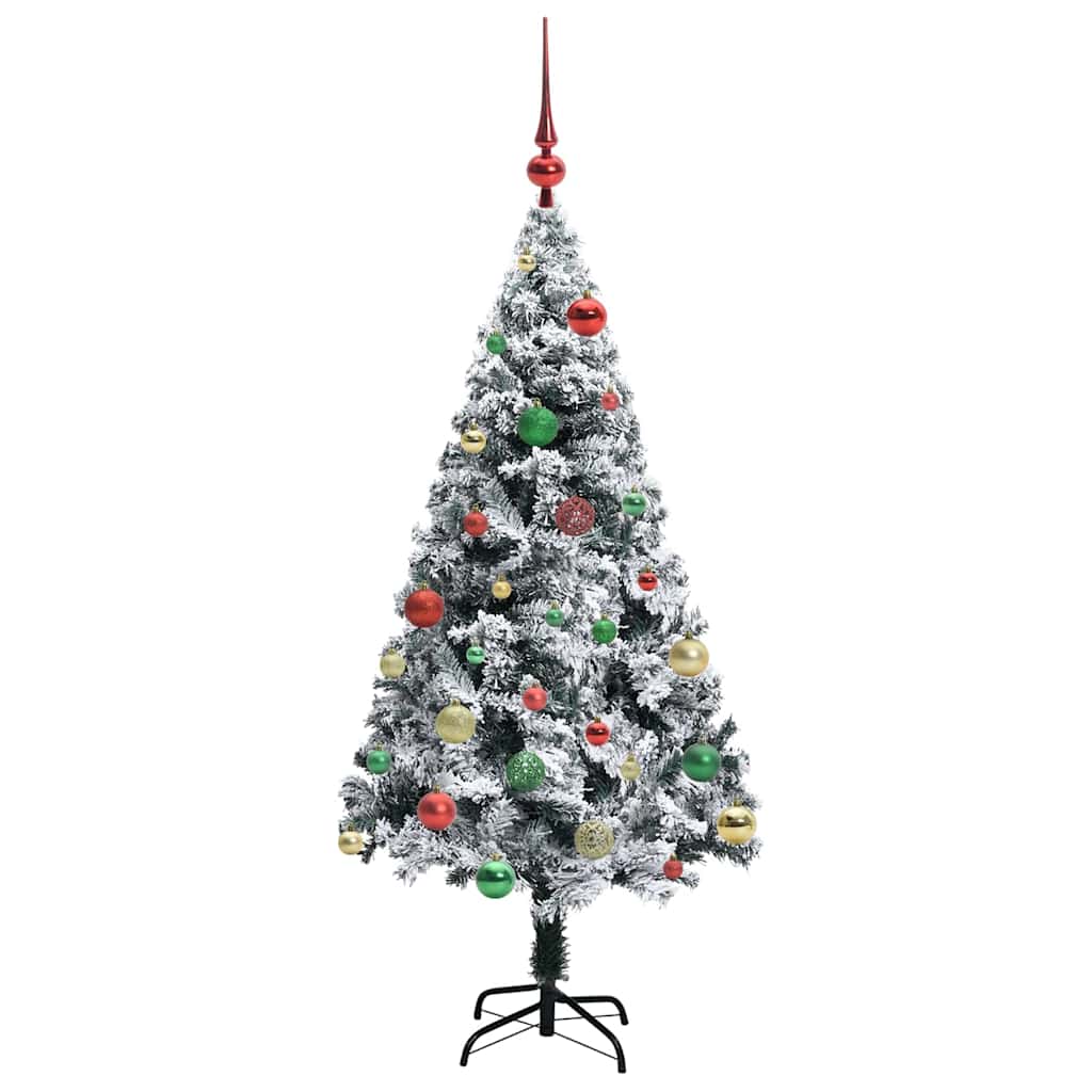 vidaXL Artificial Christmas Tree with 150 LEDs with Stand White 150 cm