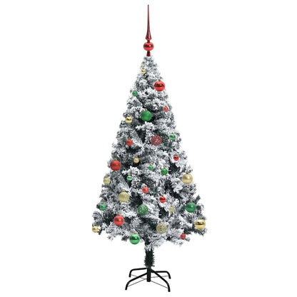 vidaXL Artificial Christmas Tree with 150 LEDs with Stand White 150 cm