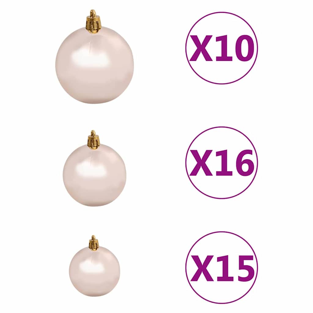 vidaXL Artificial Christmas Tree with 300 LEDs with Stand White 180 cm