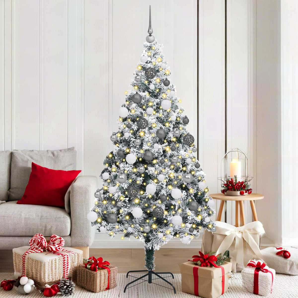 vidaXL Artificial Christmas Tree White 180 cm