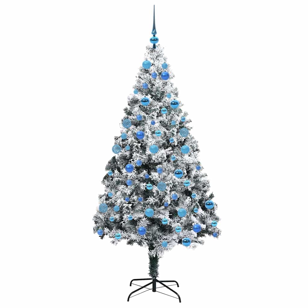 vidaXL Artificial Christmas Tree with 300 LEDs with Stand White 180 cm