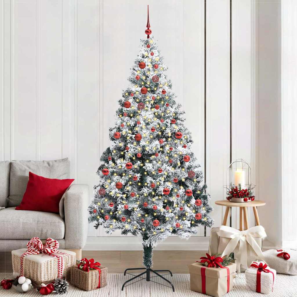 vidaXL Artificial Christmas Tree White 210 cm