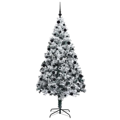 vidaXL Artificial Christmas Tree with 300 LEDs with Stand White 210 cm