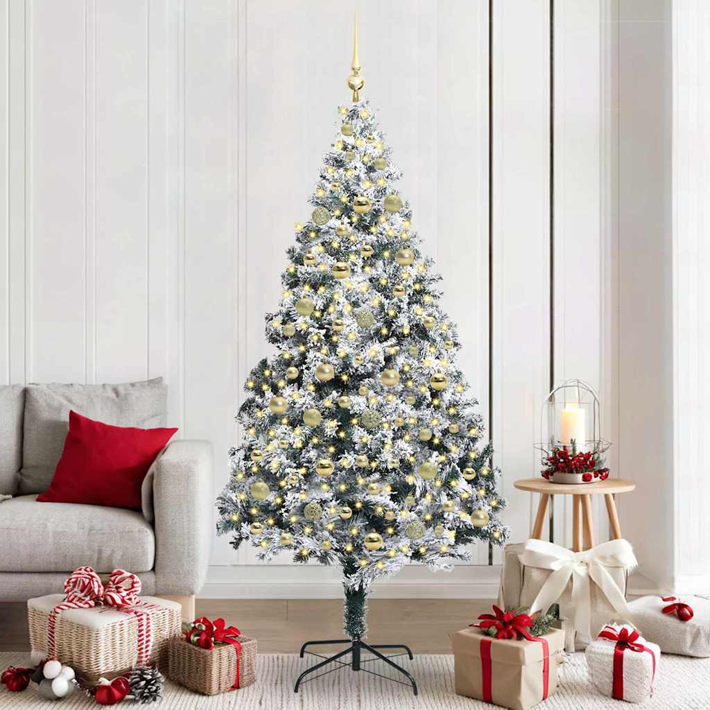 vidaXL Artificial Christmas Tree White 210 cm