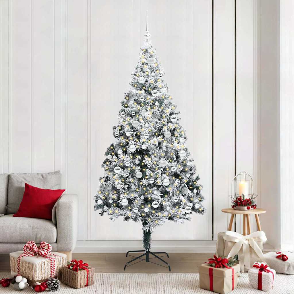 vidaXL Artificial Christmas Tree White 210 cm