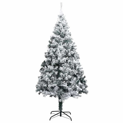 vidaXL Artificial Christmas Tree with 300 LEDs with Stand White 210 cm